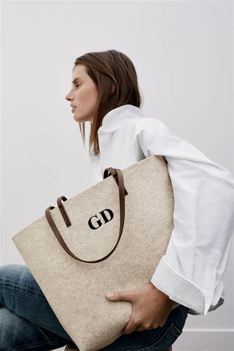 designer monogram bags|zara monogram tote bag.